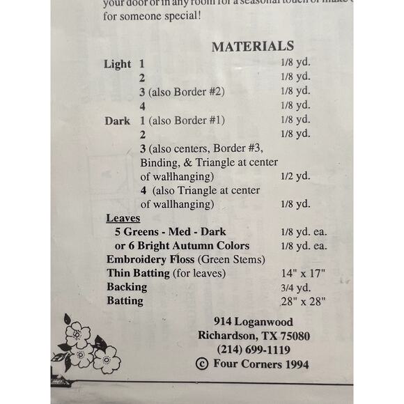 quilt pattern leaves & log cabins - Picture 4 of 4